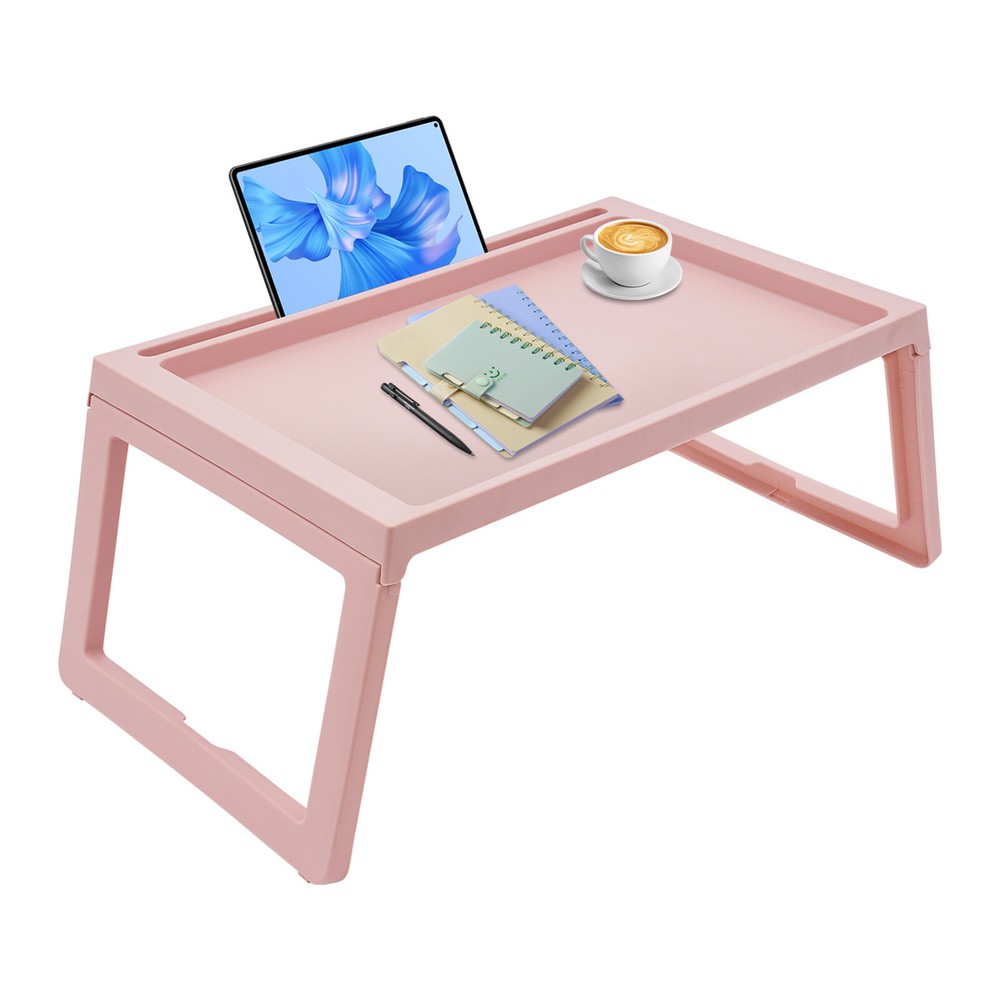 Laptop Notebook Table Stand Lap Tray Rectangular Foldable Computer Desk Pink