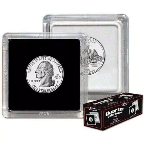 ** (10) BCW 2X2 Coin Snaps - Quarter **