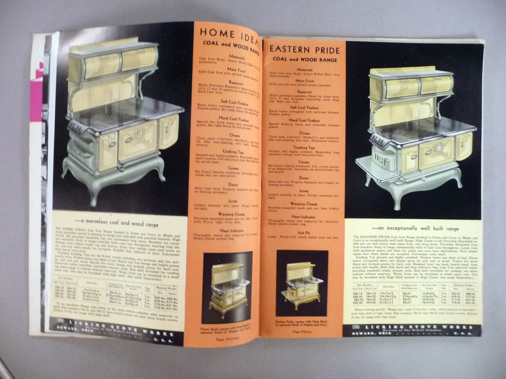 Licking Stove & Range CATALOG - 1934 ~~ stoves, ranges