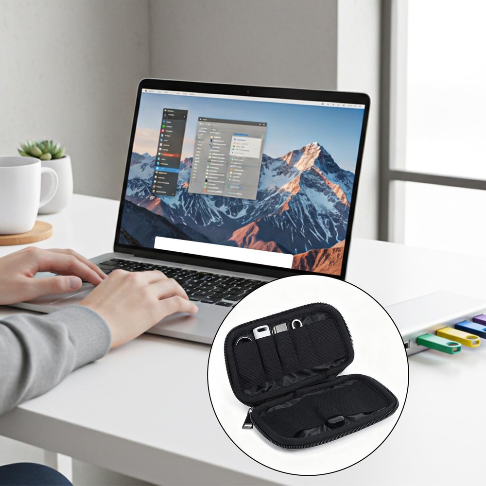 10 Slots Flash Drive Case USB Storage Bag Portable Thumb Drive USB Holder