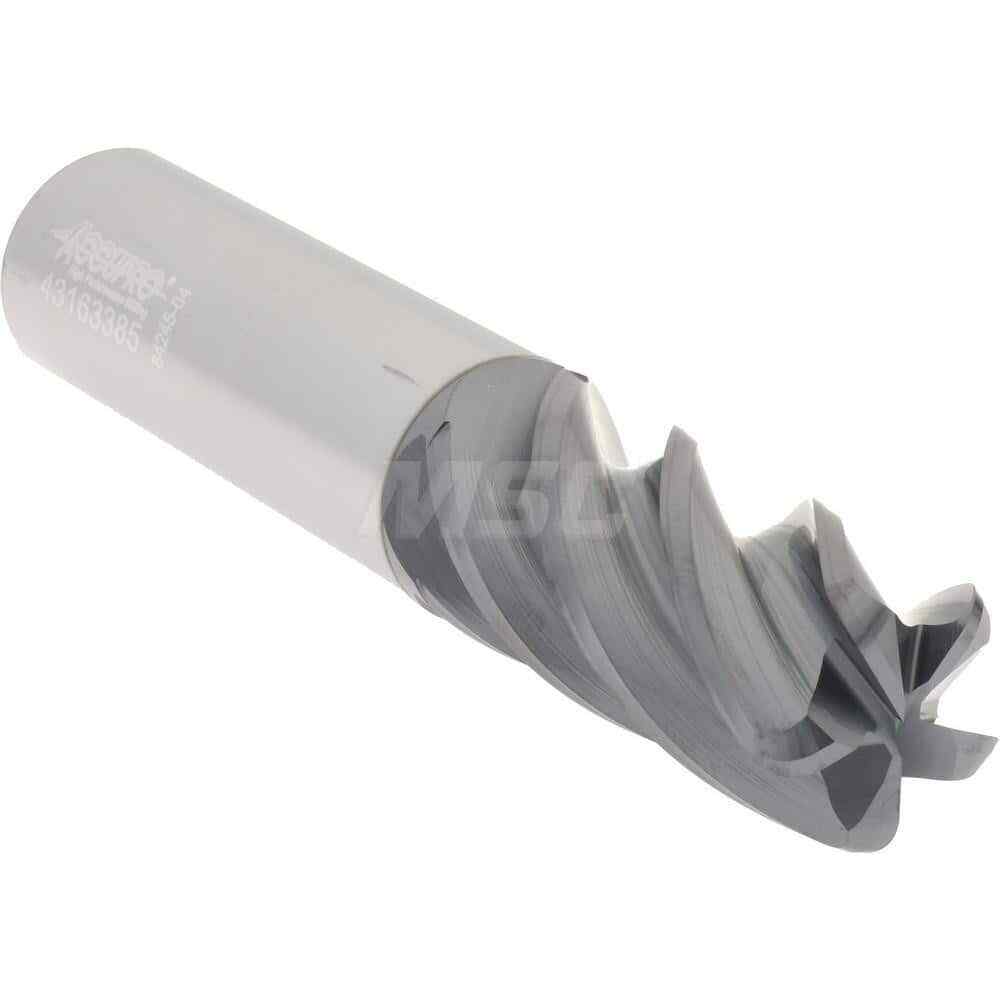 Accupro 3/4" Diam 5 Flute Single End Solid Carbide 1/8" Corner Radius End Mil...