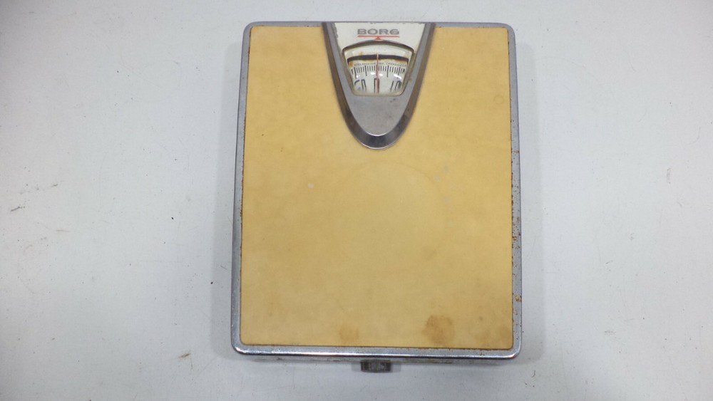 Vintage Mid Century Modern Atomic Era Borg Bathroom Scale