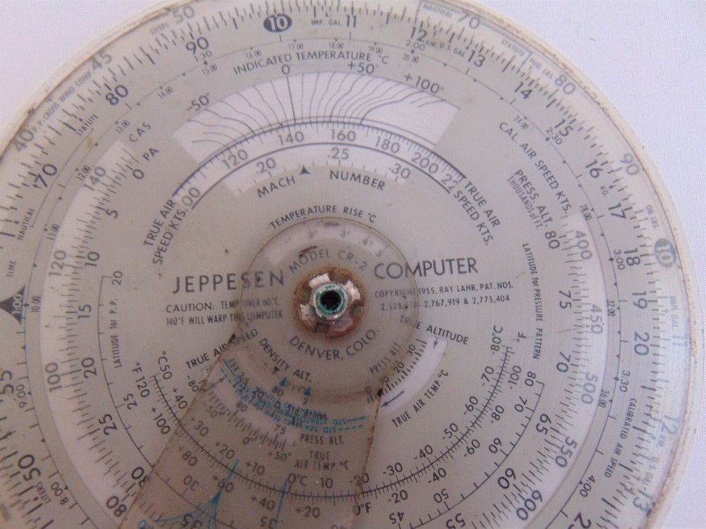 Vintage 1955 Jeppson Flight Aviation Computer CR-2
