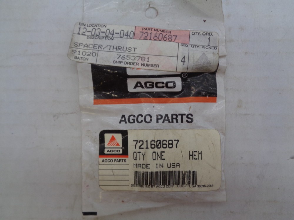 AGCO SPACER, THRUST - 72160687  BX5
