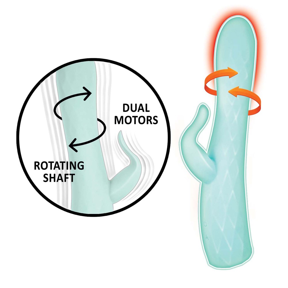 Goddess Heat Up Rotating Massager Aqua