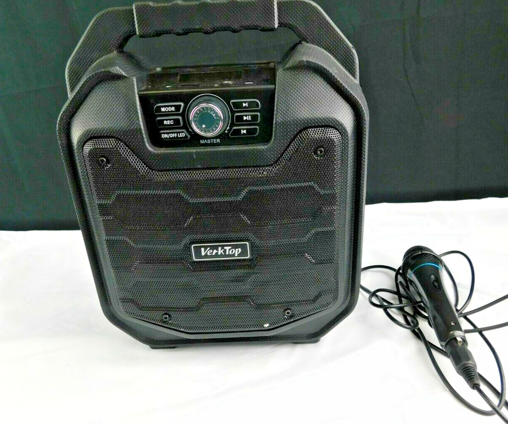 VerkTop Portable Speaker with Microphone - Black