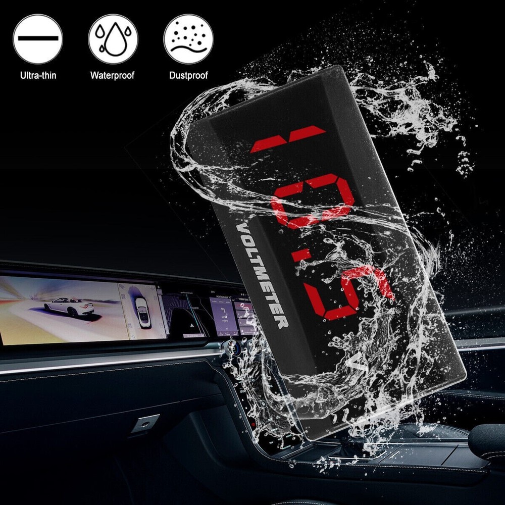 12V Digital LED Display Voltmeter Voltage Gauge Panel Meter for Car Motorcycle