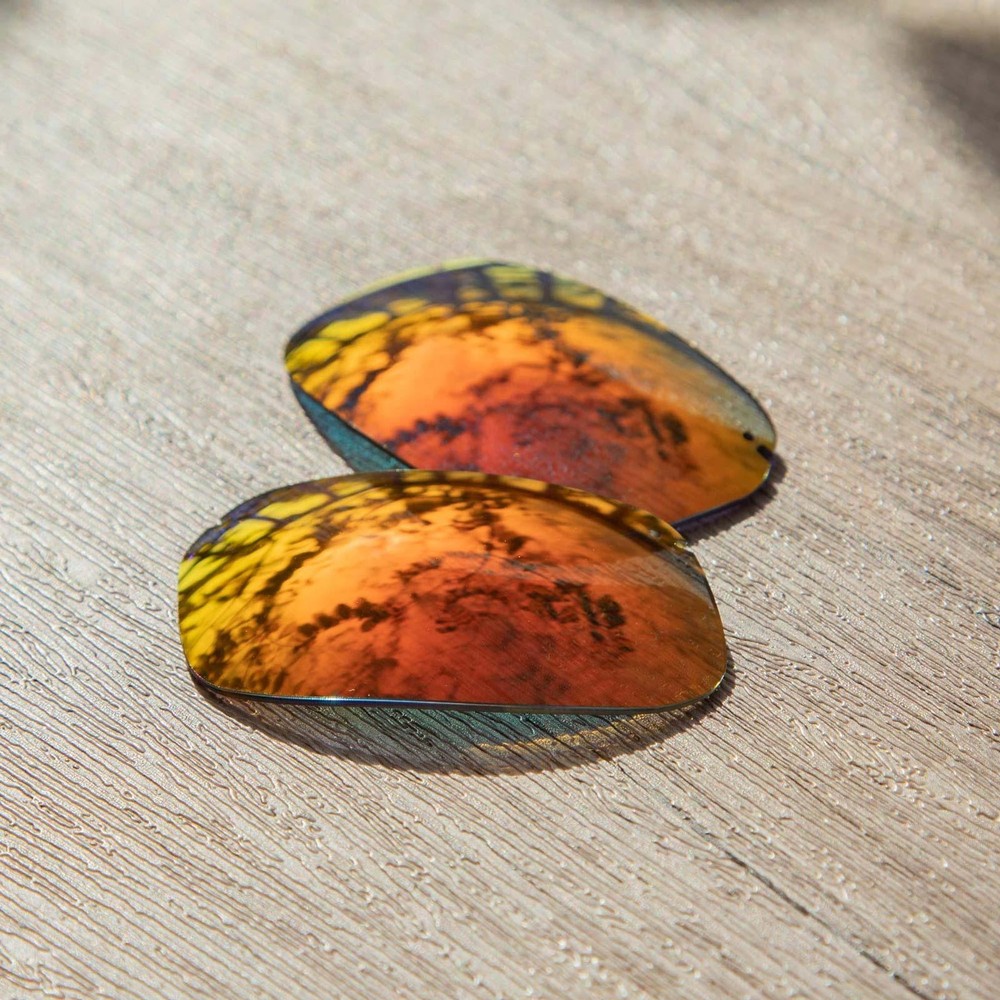 Walleva Fire Red Mr.Shield Polarized Replacement Lenses for Maui Jim Kanaha