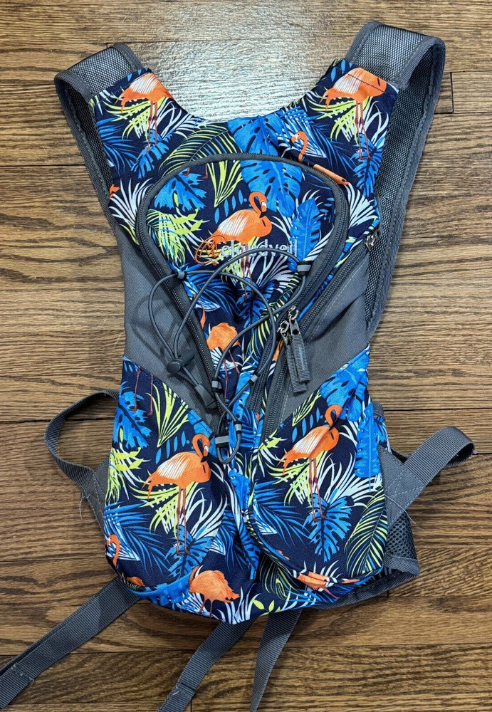 Cloudveil Hiking Backpack Blue Flamingos GREAT CONDITION!