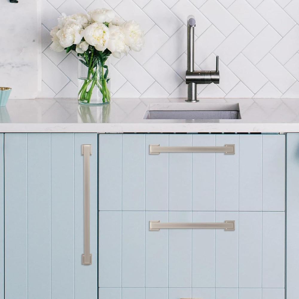 10 Pack Satin Nickel 10" Cabinet Pulls for Kitchen & Drawers