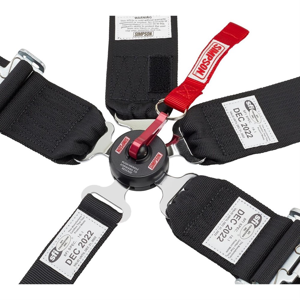 Simpson 29112BK Black Camlock, Wrap Around, Pull Down Harness