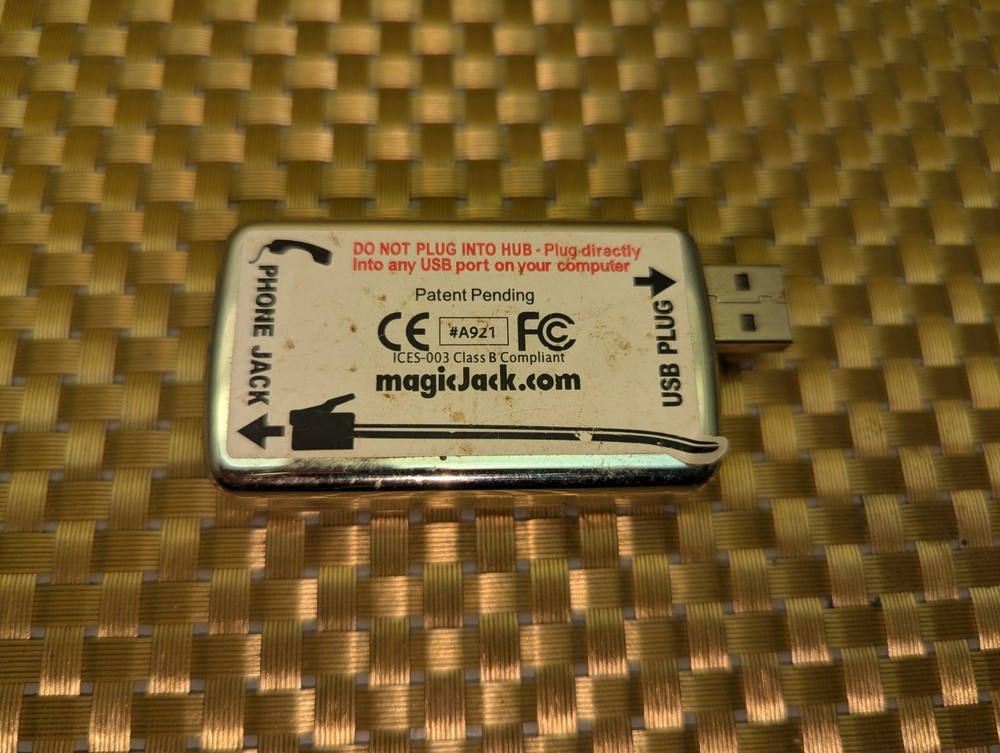 Magic Jack Original Model #A921 USB VoIP Phone Adapter