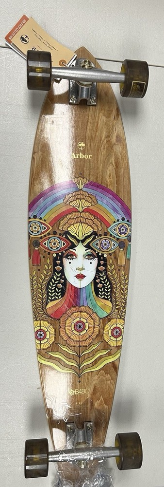 Arbor Solstice B4BC Fish Performance Factory Complete Skateboard Multi 37" NEW