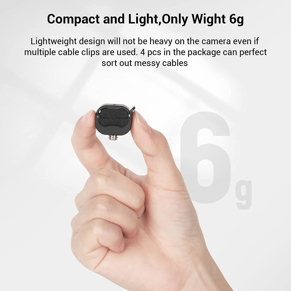 SmallRig Camera Cable Clamp (4 pcs) for HDMI / SDI / Microphone Cable, 2-6mm