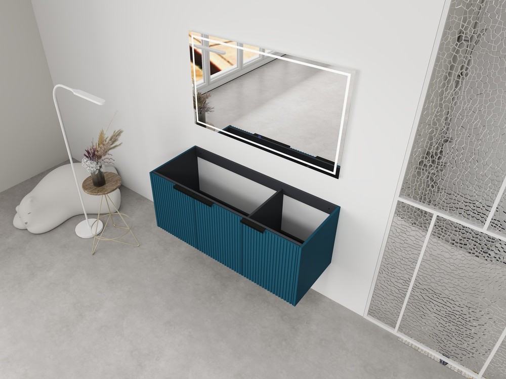 48" Wall Mounted Bathroom Vanity & 3 Soft-Close Doors, KD-Packing ( Excluding