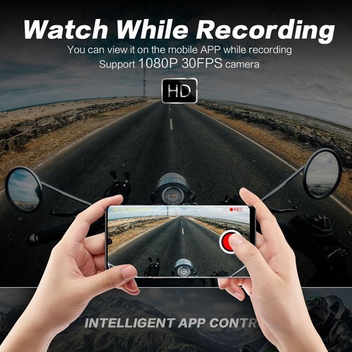 FX30C PRO Bluetooth Motorcycle Intercom Helmet Headset BT 5.0 Speaker 1080P