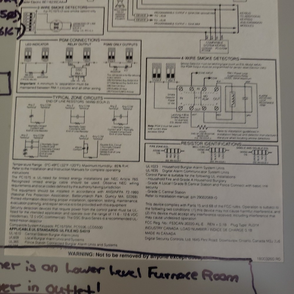 Underwriters Laboratories Fire & Burglary Warning System Control Unit Enclosure