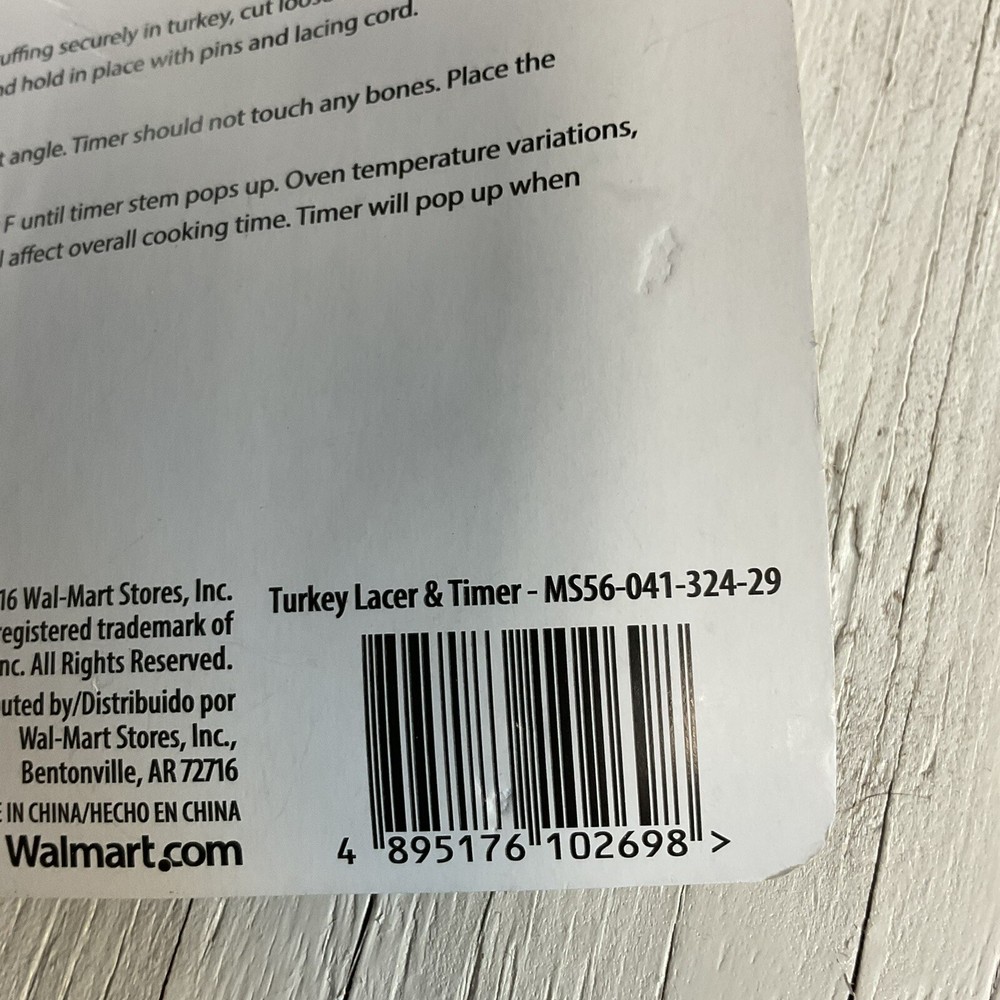 Mainstays Turkey Lacer & Timer Set 9 Pieces PreownedKitchenCom