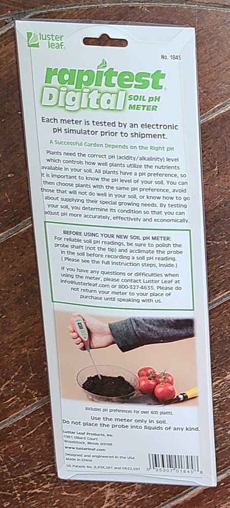 Rapitest Digital Soil pH Meter: Determines Soil Acidity/Alkalinity #1845