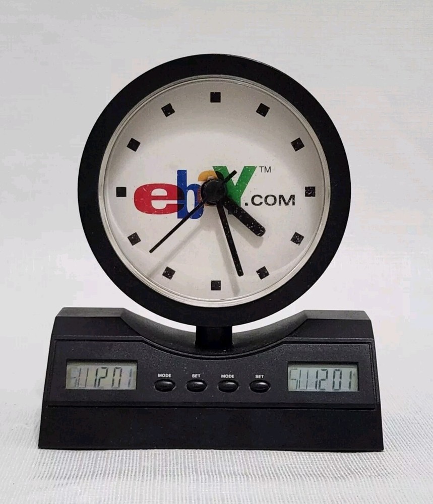 Vintage Ebay Desktop Digital Analog Clock-Read Description