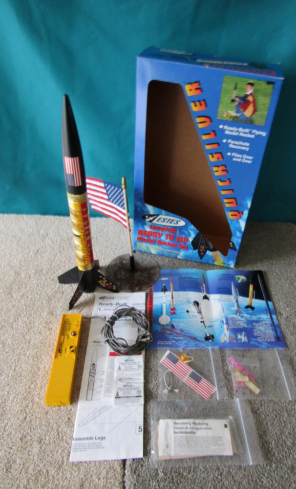 vintage Estes model rocket kit & accessories