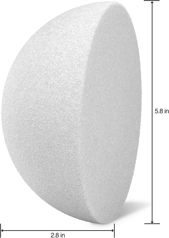 Craftfōm Half Ball 2.8 X 5.8 Inch White