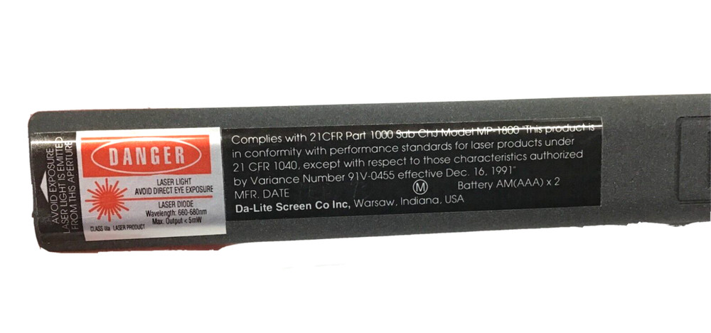 Da Lite Model MP1800 Laser Pointer Pen with Case