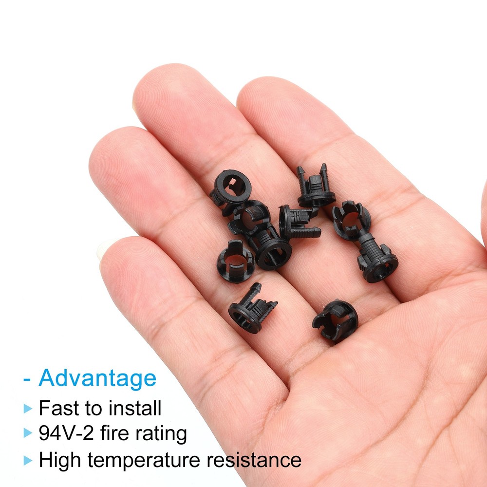 50pcs 5mm Light Emitting Diode Holder Clip Bulb Socket Panel LED Holders