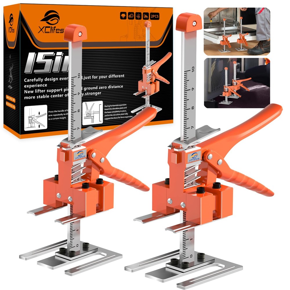 Labor Saving Arm Jack Handle 2 Pack, Construction Jack, Wall Tile Locator, Mu...
