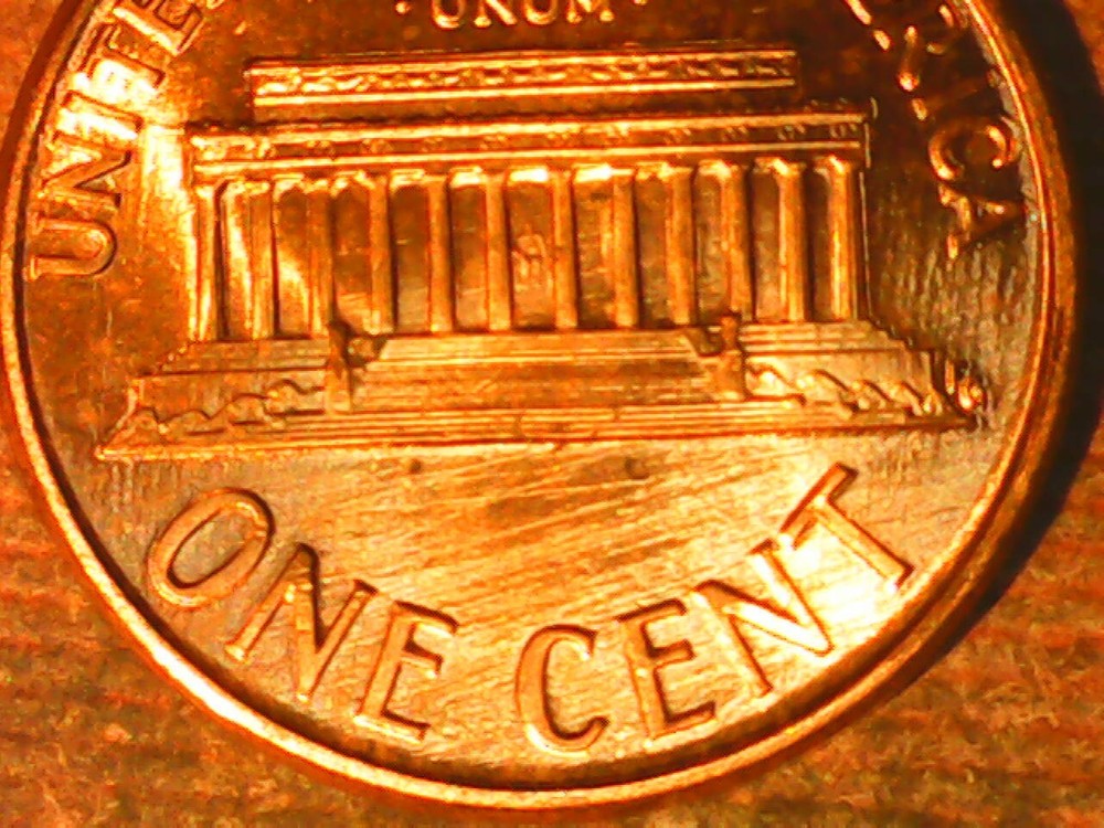1990 Penny Die Crack Reverse