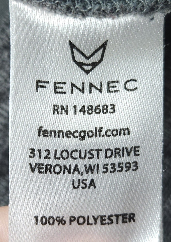 Medium Fennec Vest Mens 1/4 Zip Pullover Vest Golf Gray Polyester