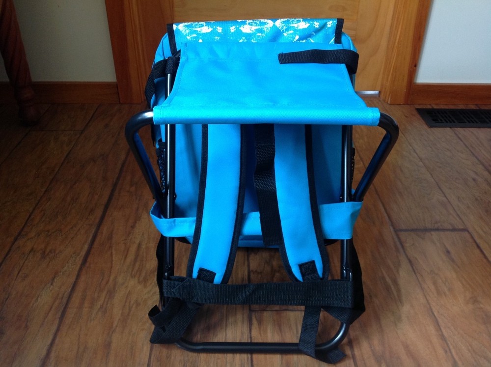 NEW Stalwart Folding Stool and Backpack Combo - Blue
