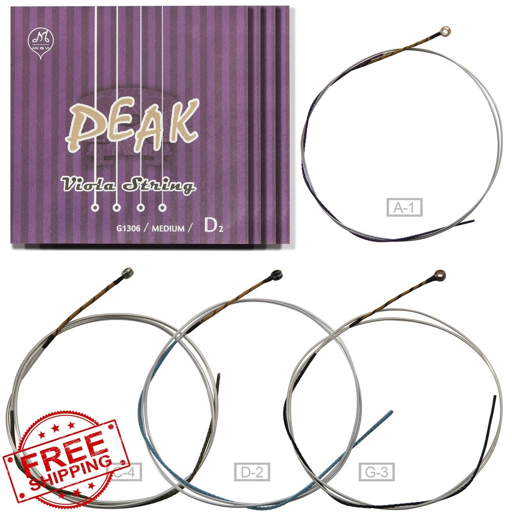 MIandVI Viola Strings Synthetic Core Pure Silver Medium