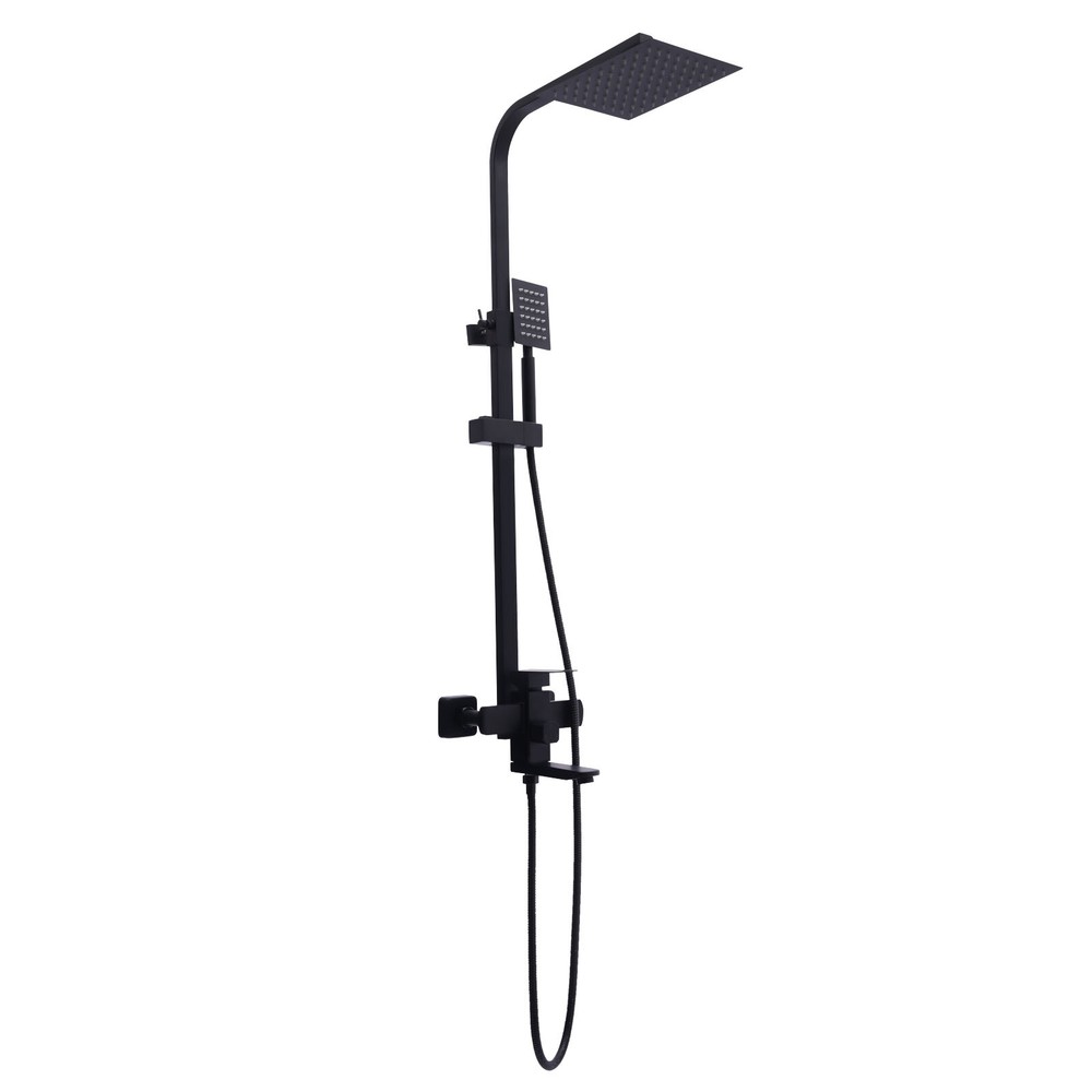 Stainless Steel Shower Panel Tower with Rainfall Jets & Massage System