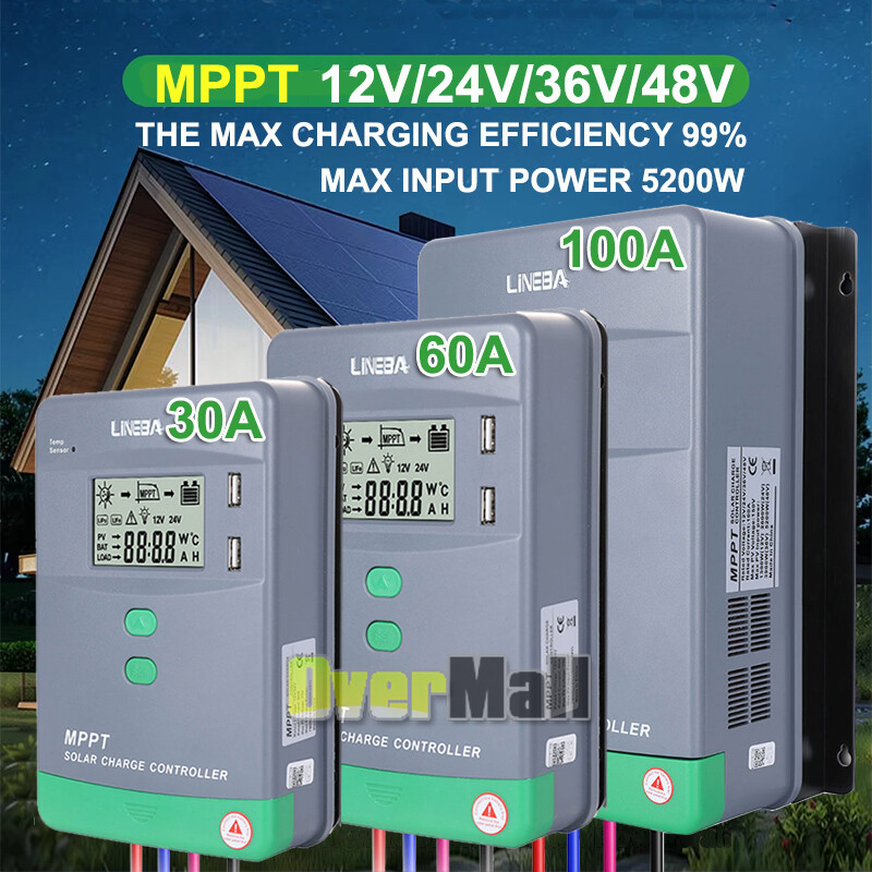 5200W MPPT 100A/12V 24V 36V 48V Solar Charge Controller Solar Panel PV Regulator