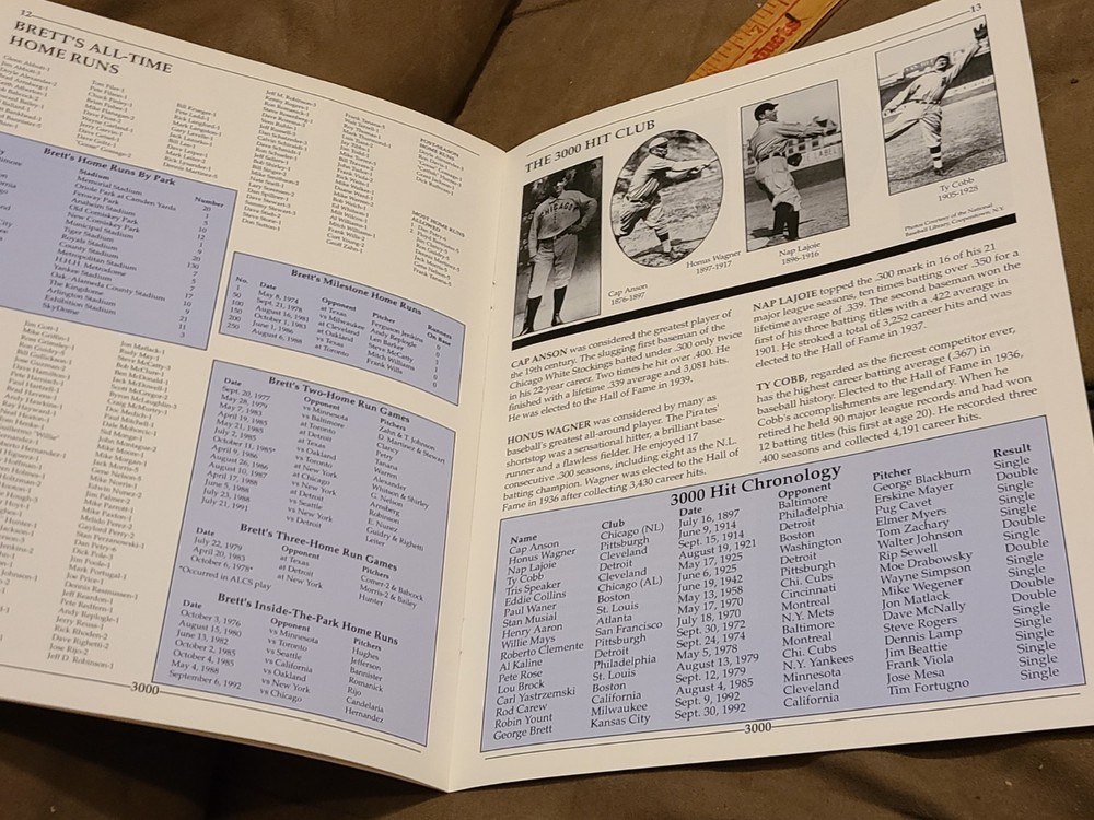 George Brett 3000 Hits Commemorative Souvenir Program