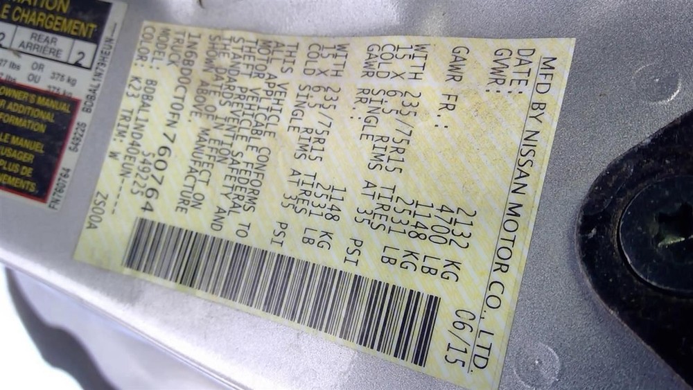 FRONTIER 2015 Transmission Shift 2103000