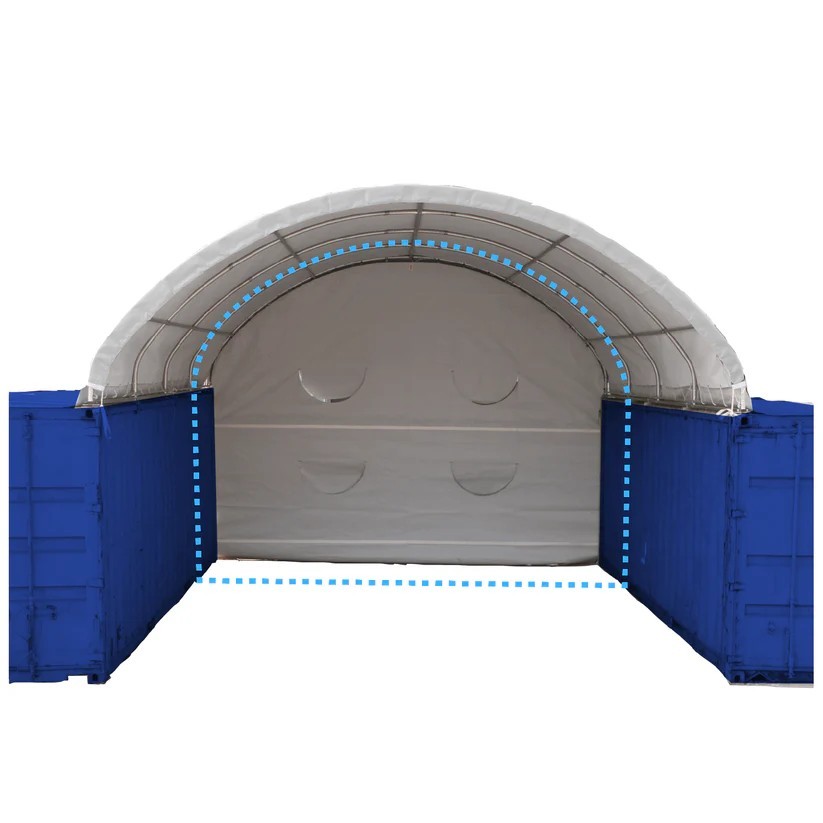 Rear Panel for W20' Container Shelter 11oz PE Back Panel Container Shelter Parts