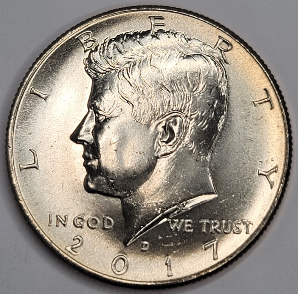 2017 D Kennedy Half Dollar Uncirculated from US Mint Roll
