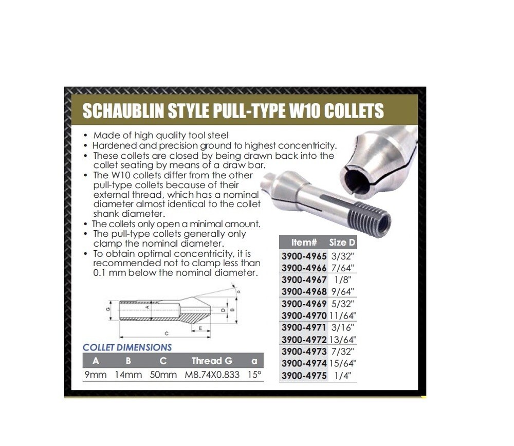 7/32" W10 COLLET (3900-4973)