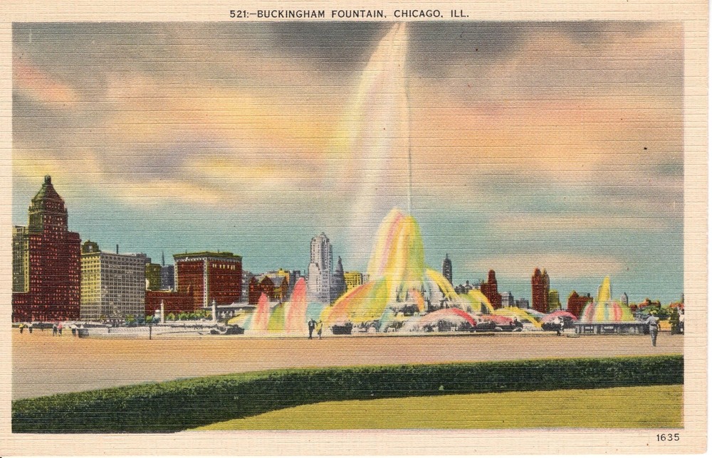 BUCKINGHAM FOUNTAIN, CHICAGO, IL -  PC1806