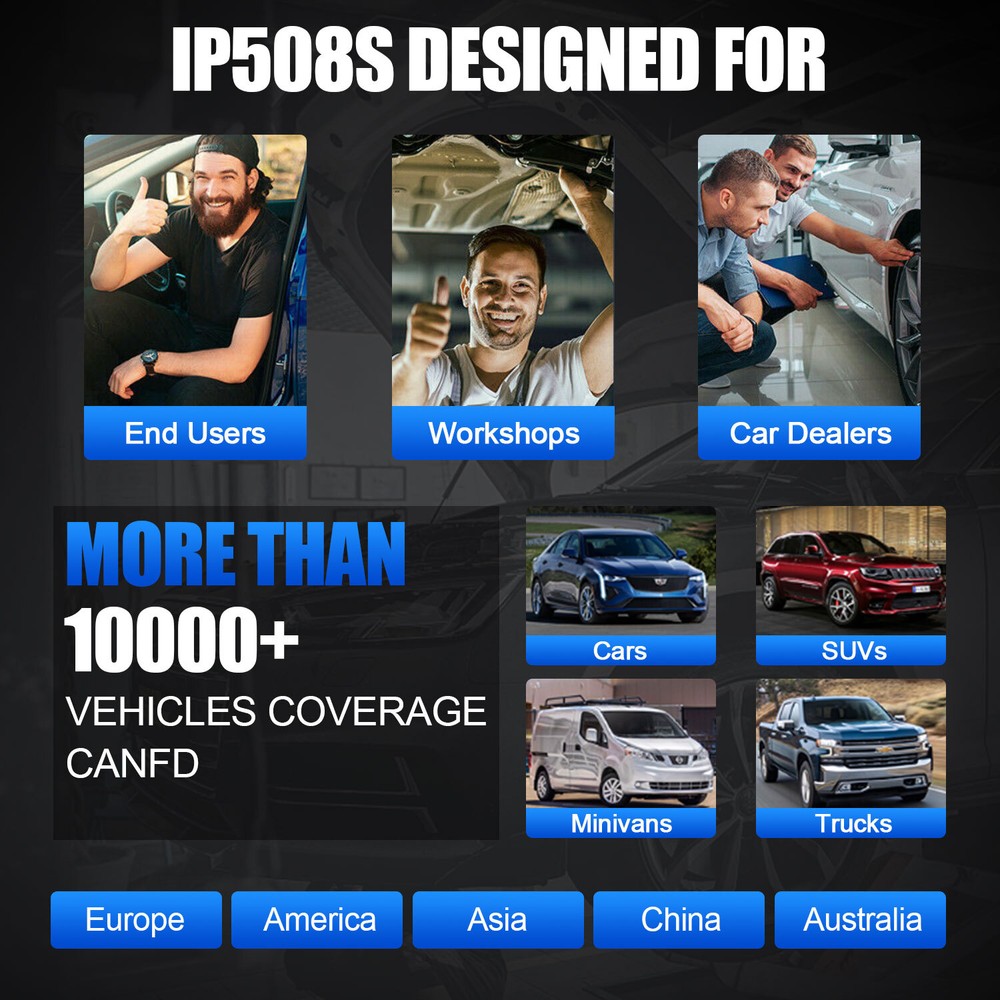 2026 XTOOL IP508S OBD2 Scanner Engine ABS SRS AT EPB Diagnostic Tool Code Reader