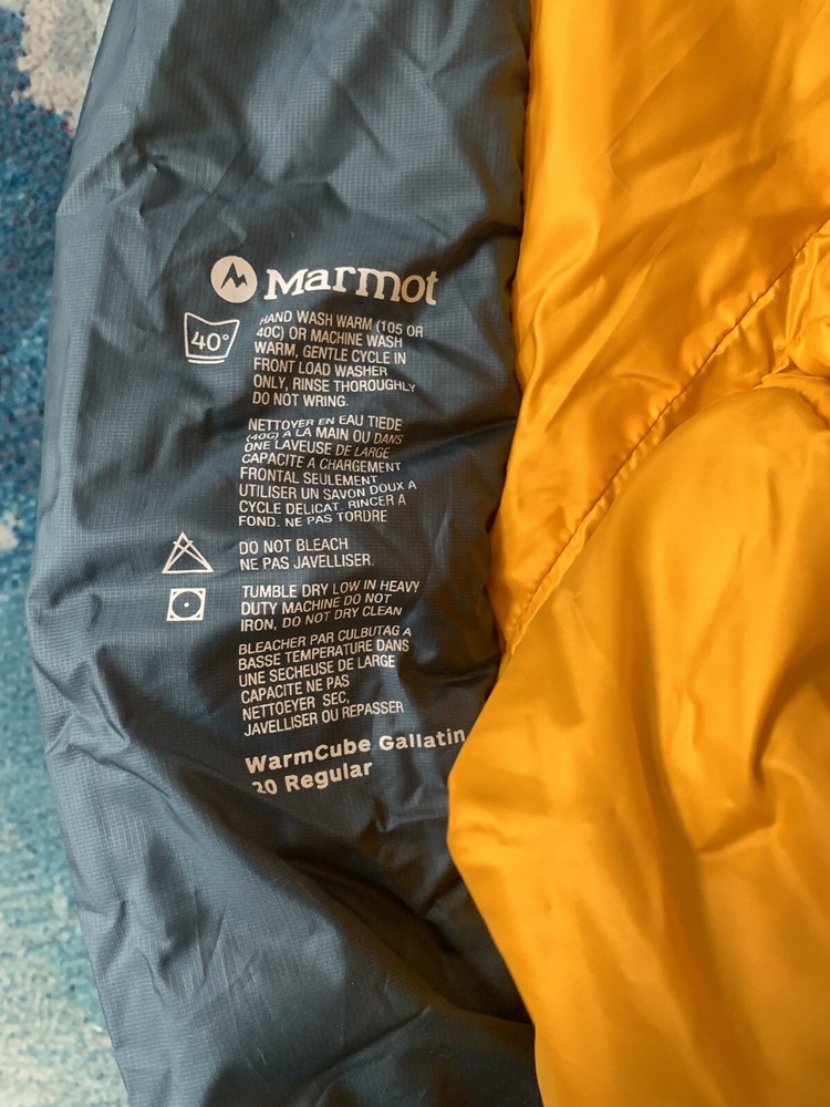 New Marmot Warmcube Gallatin 20 degree down sleeping bag Backpacking