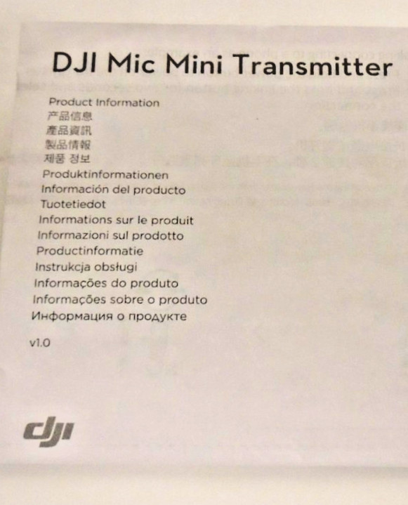 DJI Mic Mini Transmitter Wireless Lavalier Microphone Ultralight Black Free Ship