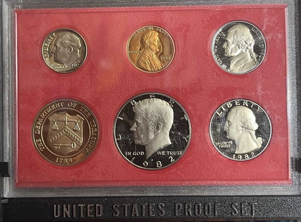 1982-S US Mint Proof 5 Coin Set in Original Box