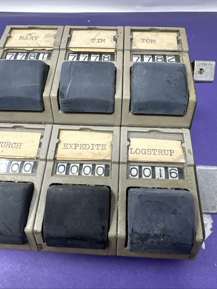 VEEDER-ROOT 4 Digit Mechanical Counter. Six Separate Counts. USA Made See Note