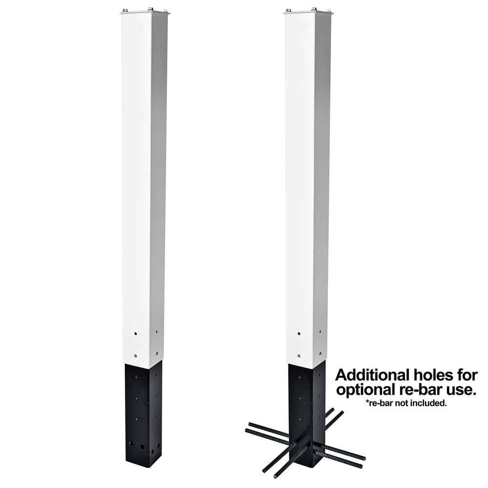 Mail Boss Post Depth Extender Black for Steel Mailbox Posts - Variable Height