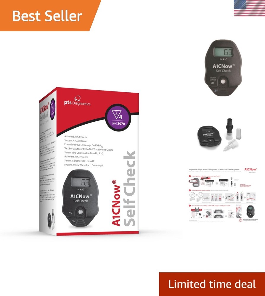 SelfCheck, A1C Home , Includes Analyzer and 4 Tests, Displays Results in 5 Mi...