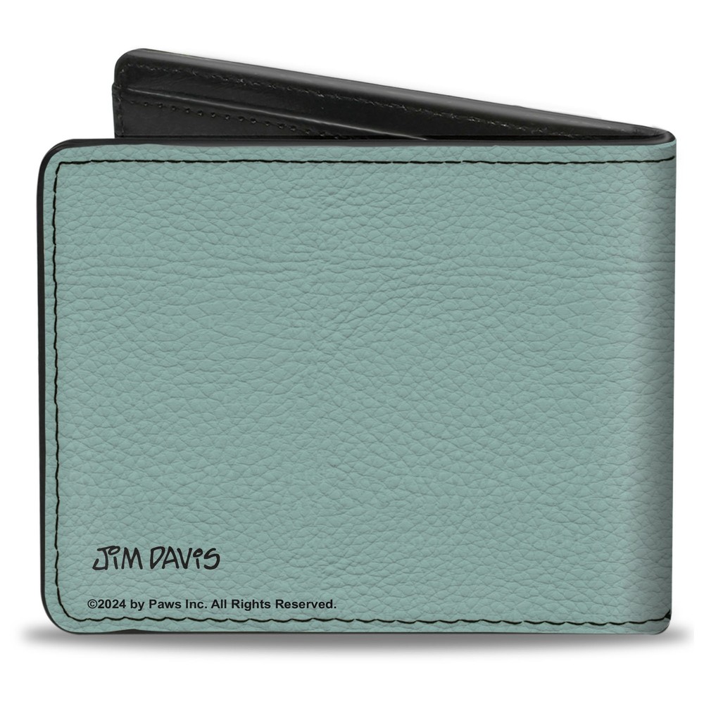 Bi-Fold Wallet Garfield NEVER MET A LASAGNA Pose Light Blue