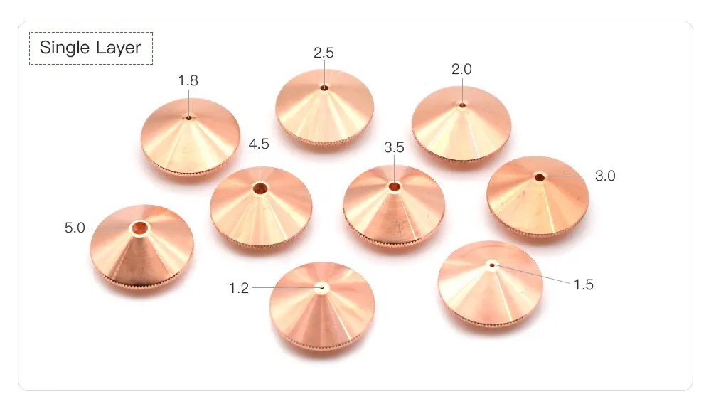 Original Laser Nozzle Single Double Layer D32mm Chrome Plated New for Raytools